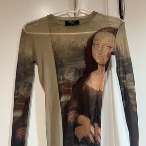Jean Paul Gaultier Mona Lisa Mesh Top